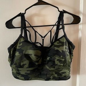 Torrid strappy sports bra camo